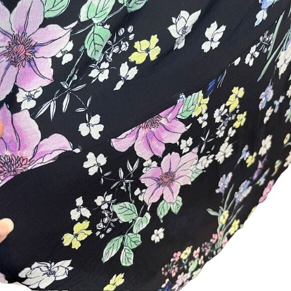 Great Jones Navy Floral Halter Maxi Dress Pockets Women's Size Medium - Picture 4 of 15